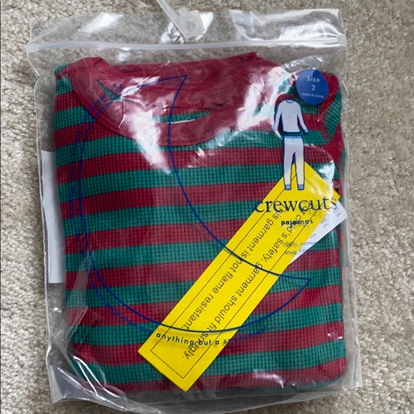 Crewcuts Waffle Holiday Stripe PJ Set - Picture 5 of 5
